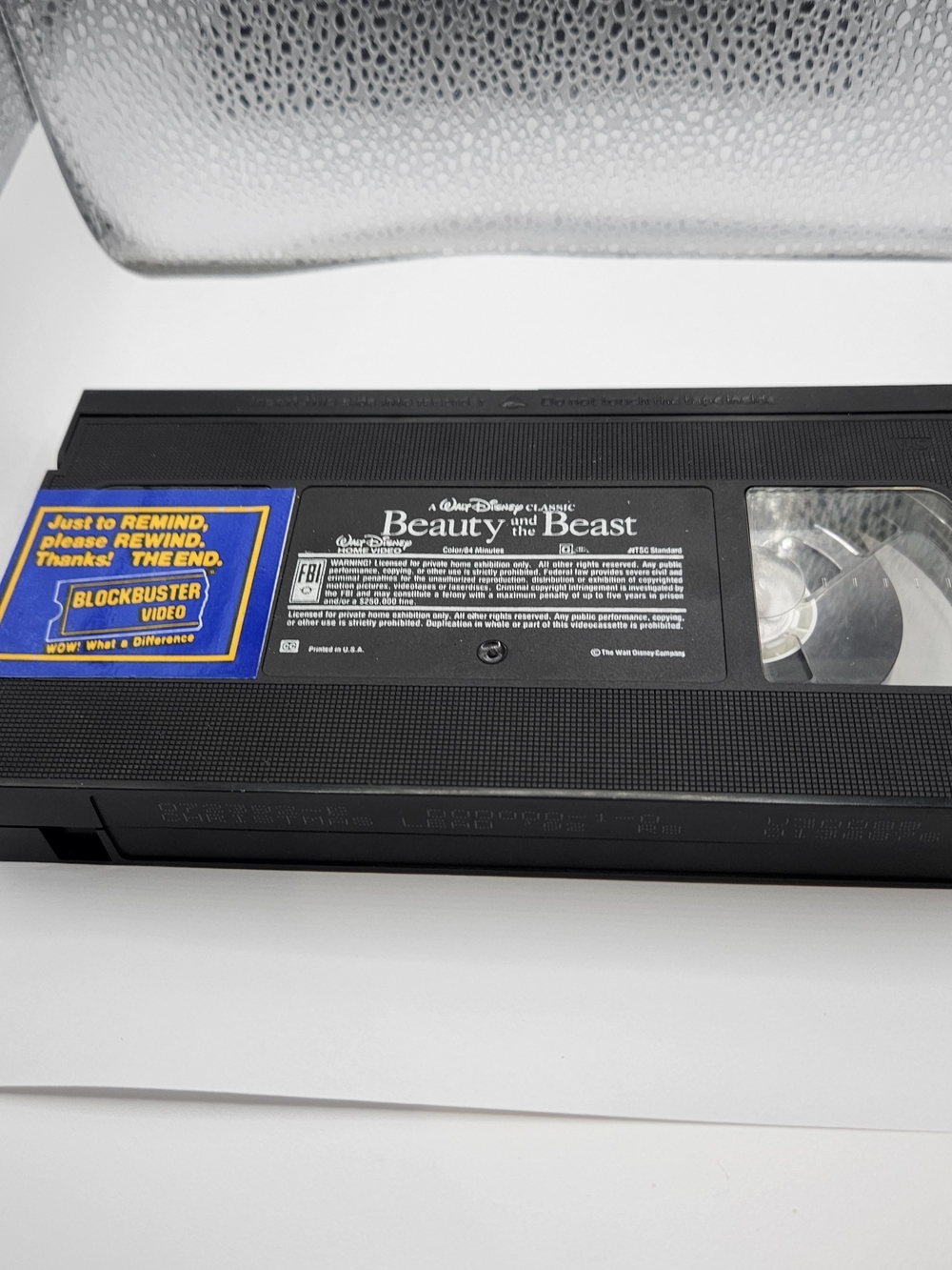 Beauty and the Beast VHS Tape - Black